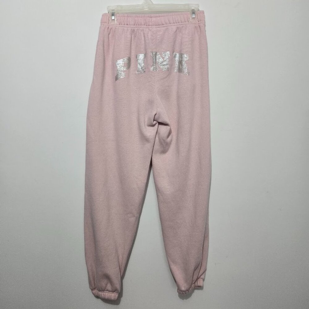 Victorias Secret PINK Y2K Butt Logo Joggers Sz XS Short Tapered Sweatpant Preppy